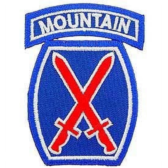 US ARMY, 010TH Inf. Div. - Patriotic Patches, Embroidered Iron On Patch - 3"