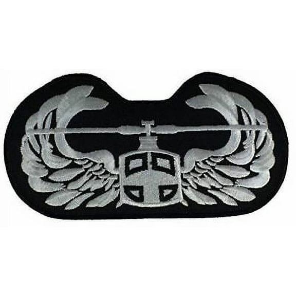 US ARMY AIR ASSAULT WINGS LARGE PATCH HELICOPTER RAPPELLING DOPE ON A ROPE