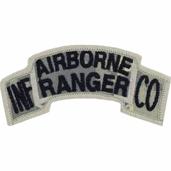 US ARMY AIRBORNE RANGER INFANTRY COMPANY TAB PATCH DESERT TAN LEAD THE WAY