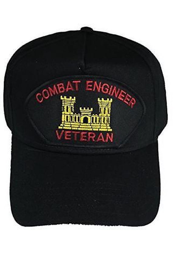 US ARMY COMBAT ENGINEER VETERAN HAT CAP CASTLE BRANCH INSIGNIA ESSAYONS 12B