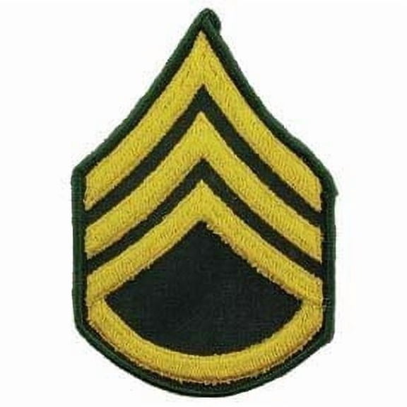US ARMY, E6 Staff Sgt - Decorative Patches, Embroidered Iron On Patch - 3"