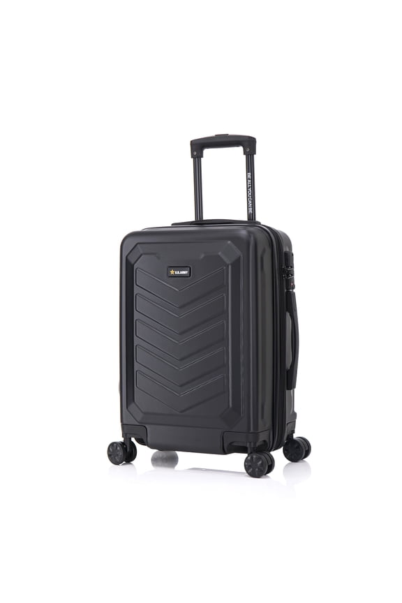 US ARMY FOX PRO 20" Expandable Carry-On Suitcase with TSA Lock Black
