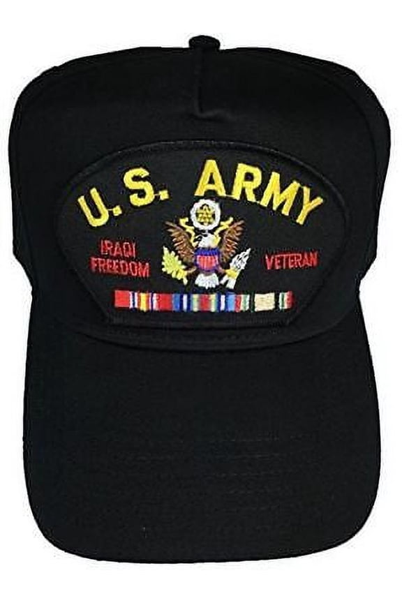 US ARMY IRAQI FREEDOM VETERAN W/ CAMPAIGN RIBBONS HAT CAP OPERATION OIF