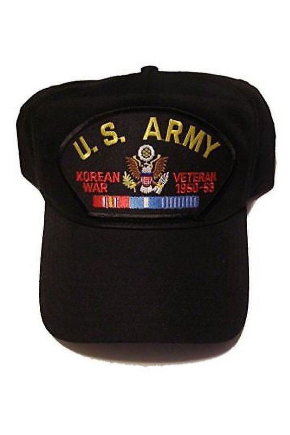 US ARMY KOREAN WAR VETERAN HAT CAP W/ CAMPAIGN SERVICE RIBBONS DMZ 38TH PARALLEL