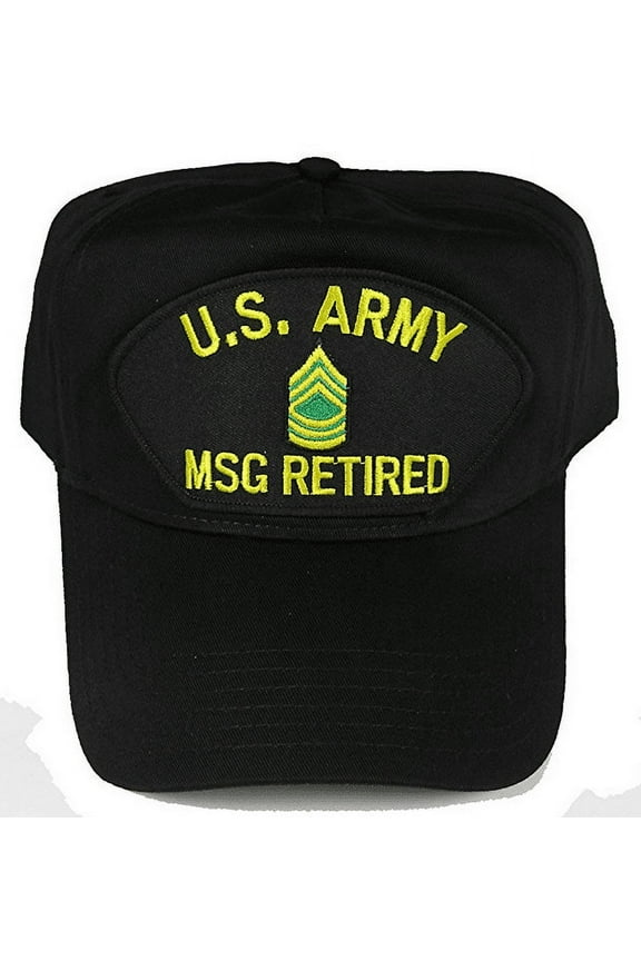 US ARMY RETIRED MSG MASTER SERGEANT E-8 RANK HAT CAP NCO NON COMMISSIONED OFFICE