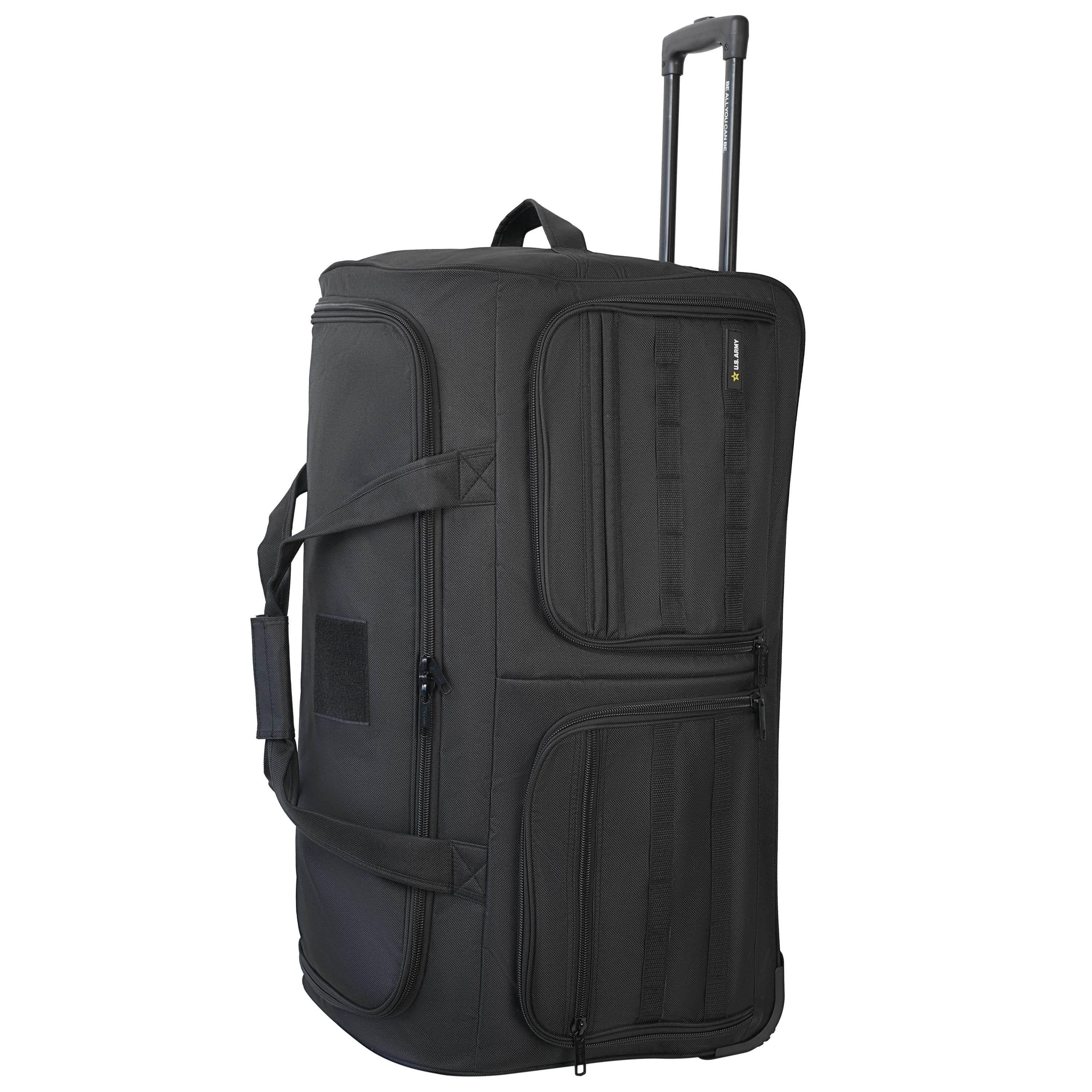 U.S. Army Rolling Duffel Bag, 31-inch, Water-Resistant Black
