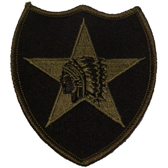US ARMY SECOND 2ND INFANTRY DIVISION ID PATCH INDIAN HEAD OD GREEN VETERAN
