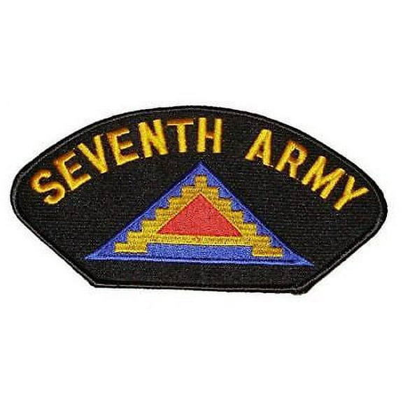 US ARMY SEVENTH 7TH ARMY PATCH VETERAN PYRAMID POWER 7 STEPS TO HELL