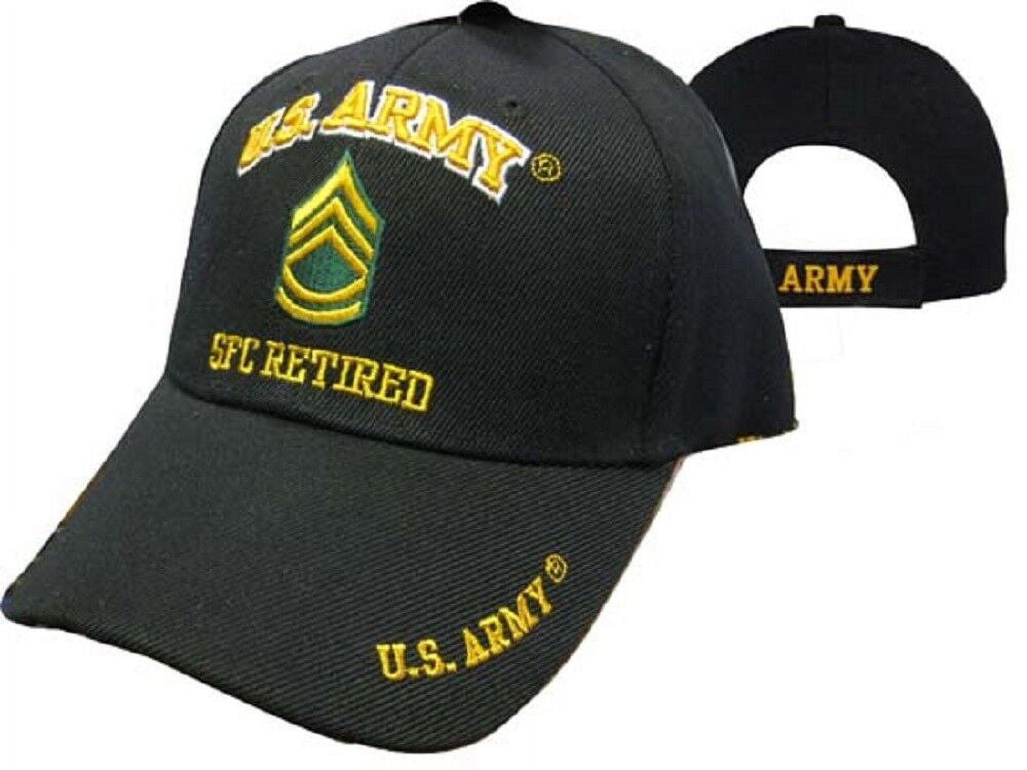 US ARMY SFC RETIRED BALL CAP HAT BLACK (LICENSED) - Walmart.com