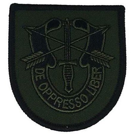 US ARMY SPECIAL FORCES SF PATCH DE OPPRESSO LIBER GREEN BERET OD OLIVE DRAB