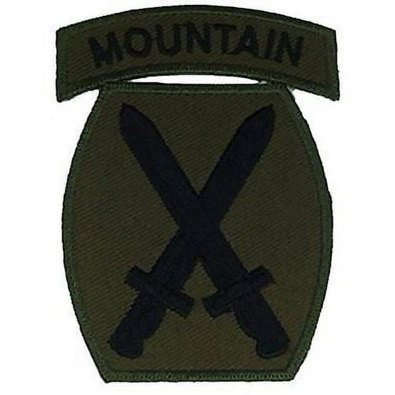 US ARMY TENTH 10TH MOUNTAIN DIVISION PATCH OD OLIVE DRAB GREEN CLIMB TO GLORY