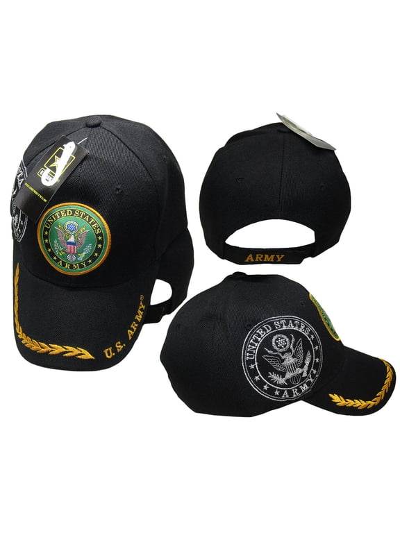 US ARMY VETERAN ROUND SIDE SHADOW BALL CAP HAT BLACK LICENSED