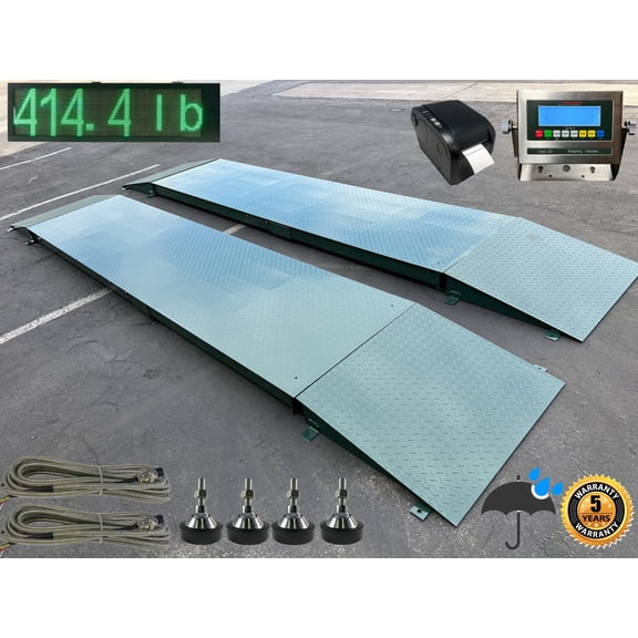 US-AX1030-60K Axle Scale 60,000 lb (6011SS, Label Printer, & Scoreboard)