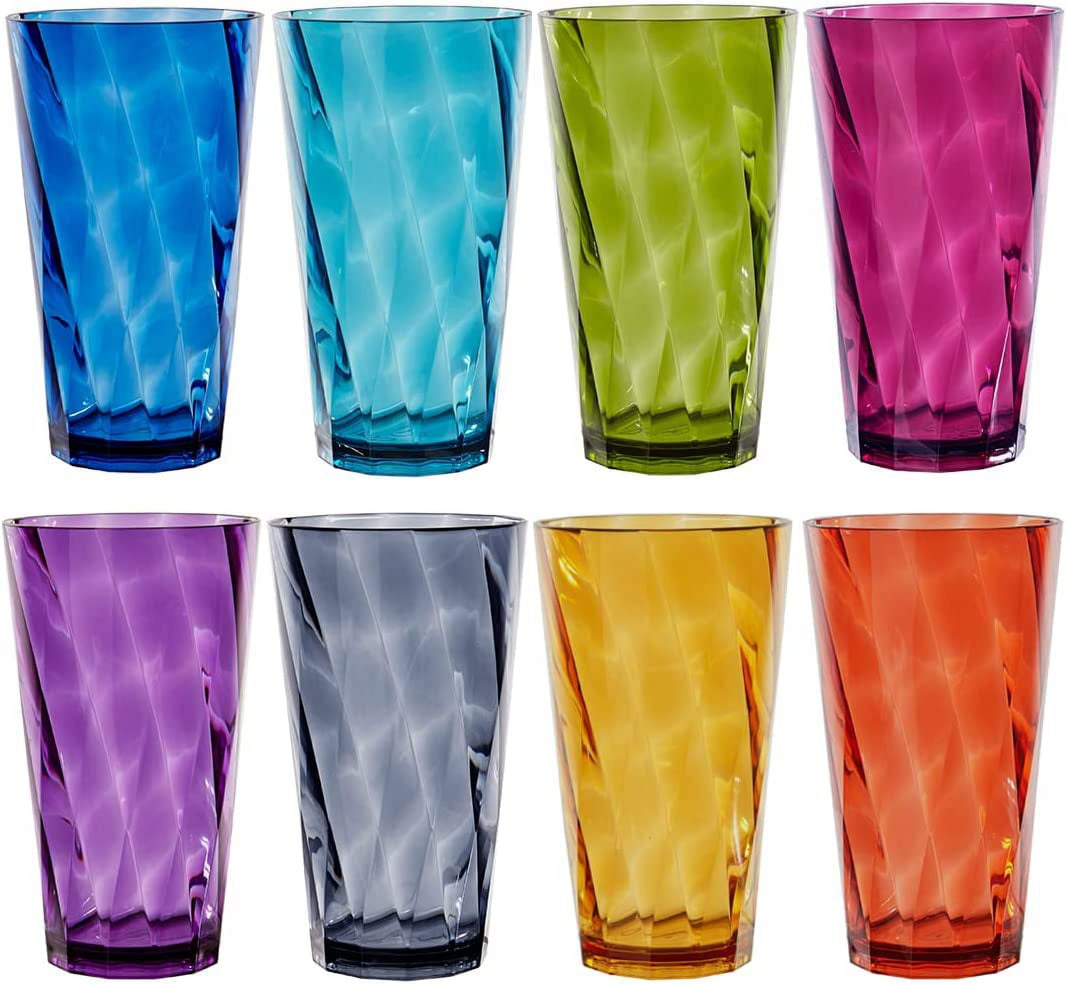 US Acrylic Classic Plastic Reusable Drinking Glasses (Set of 6) 16oz Water  Cups Assorted Colors | BP…See more US Acrylic Classic Plastic Reusable