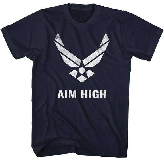 US Air Force Aim High Navy Adult T-Shirt 6Xl
