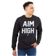 thumbnail image 1 of US Air Force Aim High USAF Logo Long Sleeve TShirt Men Women Brisco Brands S, 1 of 6