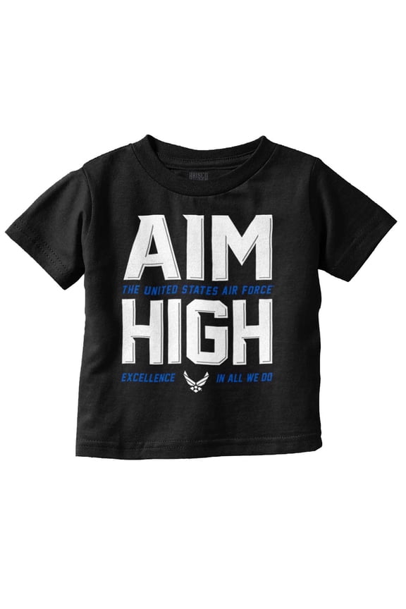 US Air Force Aim High USAF Logo Toddler Boy Girl T Shirt Infant Toddler Brisco Brands 3T