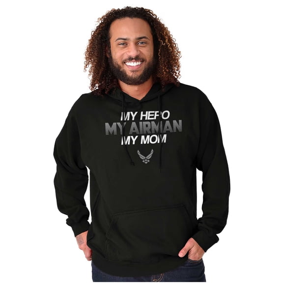 US Air Force Airman My Hero My Mom Hoodie Sweatshirt Women Men Brisco Brands S