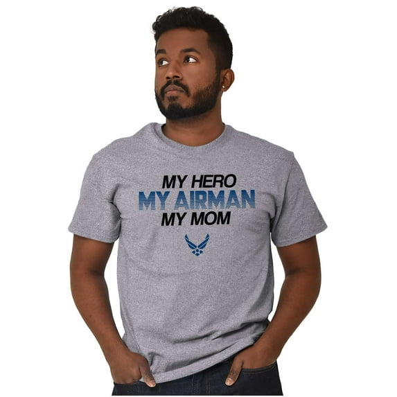 US Air Force Airman My Hero My Mom Men's Graphic T Shirt Tees Brisco Brands 3X