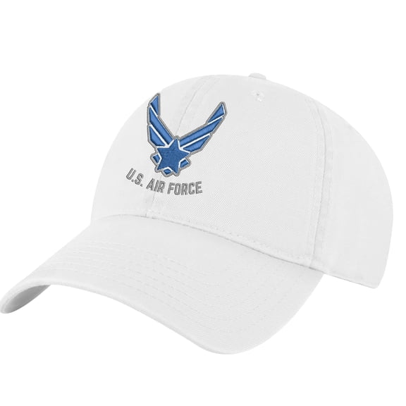 US Air Force Baseball Cap – Military Embroidered Logo Hat for Veterans & Patriots (White)