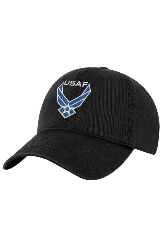 US Air Force Baseball Cap – Official USAF Logo Hat for Patriots and Veterans (Black)