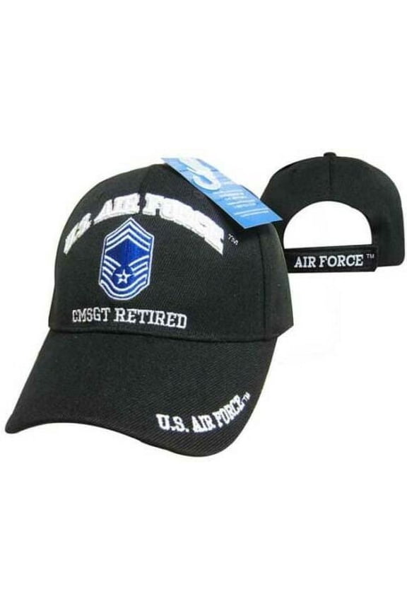 US Air Force CMSGT Chief Master Sergeant Retired Veteran Hat Ball Cap E9