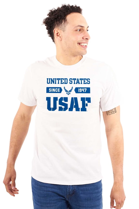 Classic USAF Logo Men's Graphic T Shirt Tees Brisco Brands 3X