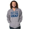 thumbnail image 1 of US Air Force Classic USAF Logo Zip Up Hoodie Men's Women's Brisco Brands S, 1 of 6