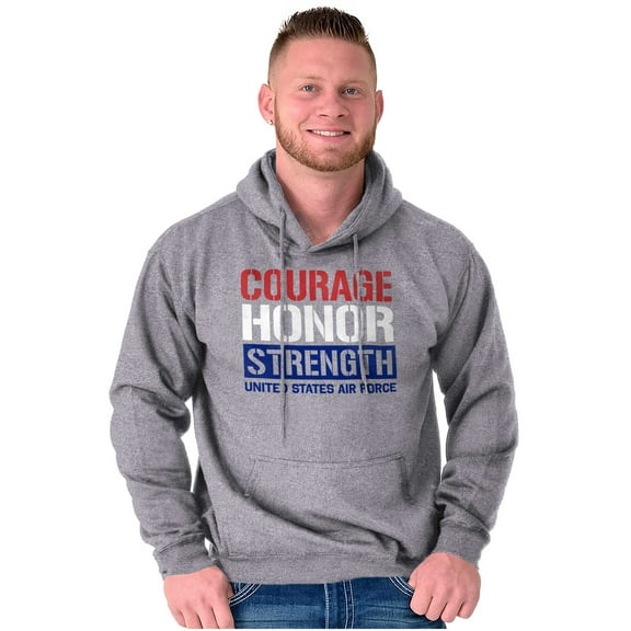 US Air Force Courage Honor Strength Hoodie Sweatshirt Women Men Brisco Brands S