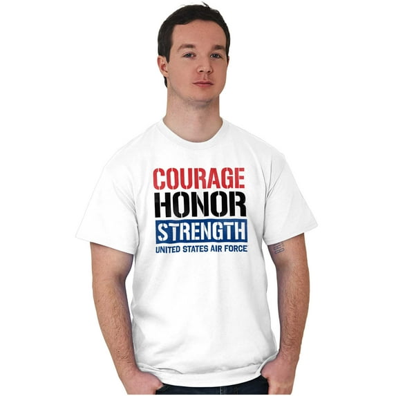 US Air Force Courage Honor Strength Men's Graphic T Shirt Tees Brisco Brands S