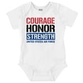 thumbnail image 1 of US Air Force Courage Honor Strength Romper Boys or Girls Infant Baby Brisco Brands 6M, 1 of 6