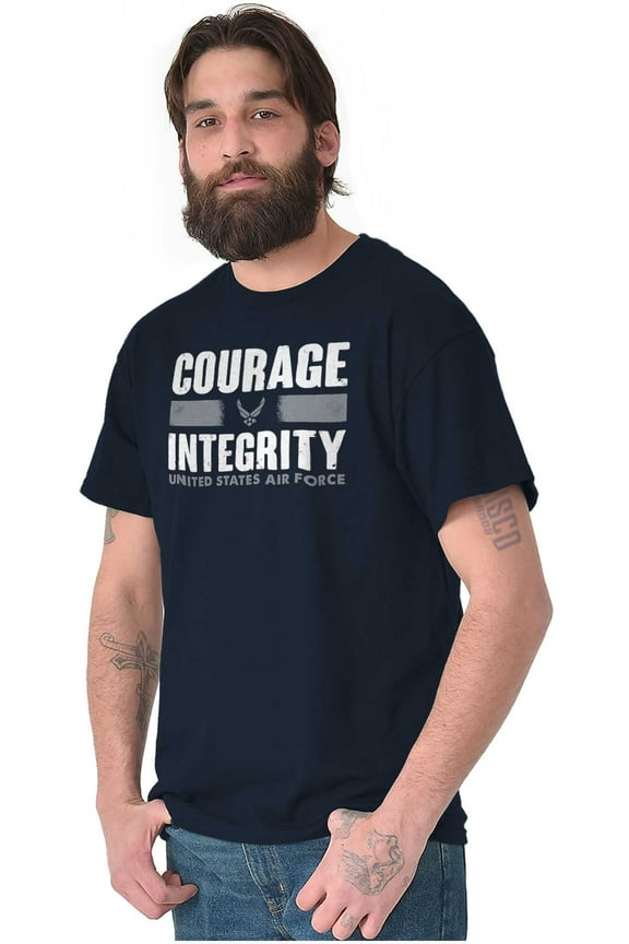 US Air Force Courage Integrity Men's Graphic T Shirt Tees Brisco Brands S