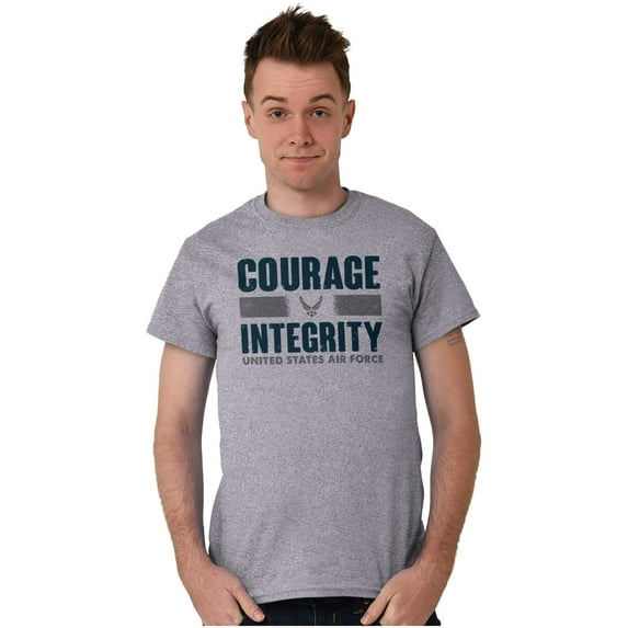 US Air Force Courage Integrity Men's Graphic T Shirt Tees Brisco Brands S