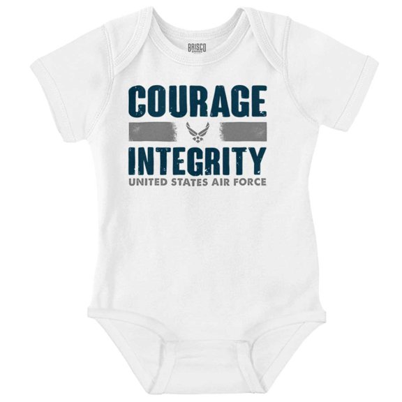 US Air Force Courage Integrity Romper Boys or Girls Infant Baby Brisco Brands NB