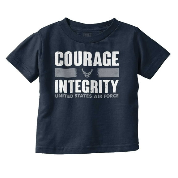 US Air Force Courage Integrity Toddler Boy Girl T Shirt Infant Toddler Brisco Brands 12M
