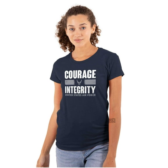 US Air Force Courage Integrity Women's T Shirt Ladies Tee Brisco Brands S