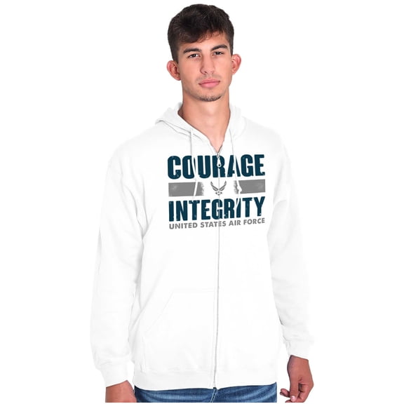 US Air Force Courage Integrity Zip Up Hoodie Men's Women's Brisco Brands S