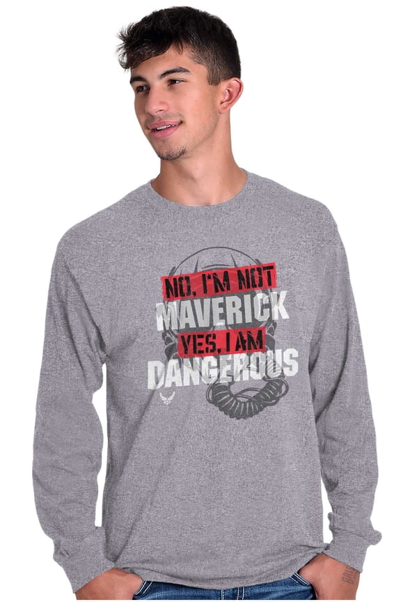 Dangerous Maverick Unisex Plus Size Long Sleeve Tee Shirt Brisco Brands 3X