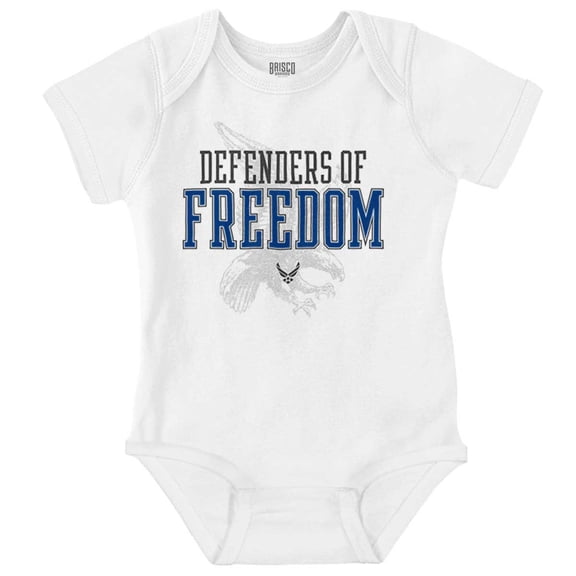 US Air Force Defenders of Freedom Romper Boys or Girls Infant Baby Brisco Brands 18M