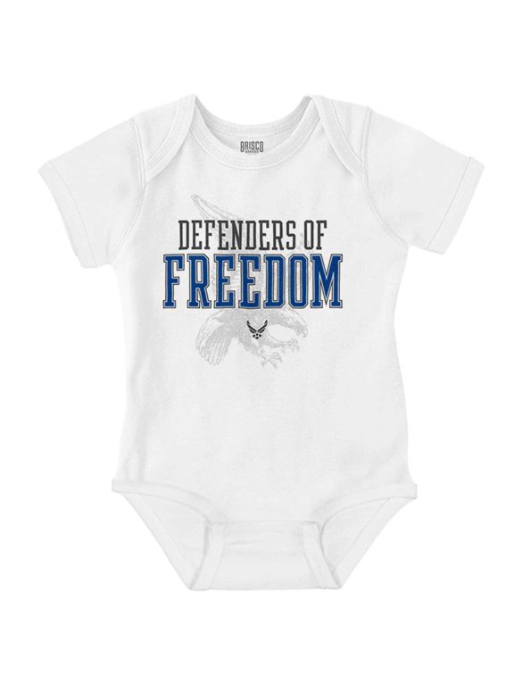 US Air Force Defenders of Freedom Romper Boys or Girls Infant Baby Brisco Brands 24M