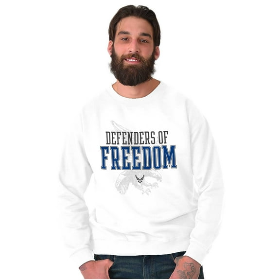 US Air Force Defenders of Freedom Unisex Plus Fleece Graphic Sweatshirt Brisco Brands 2X