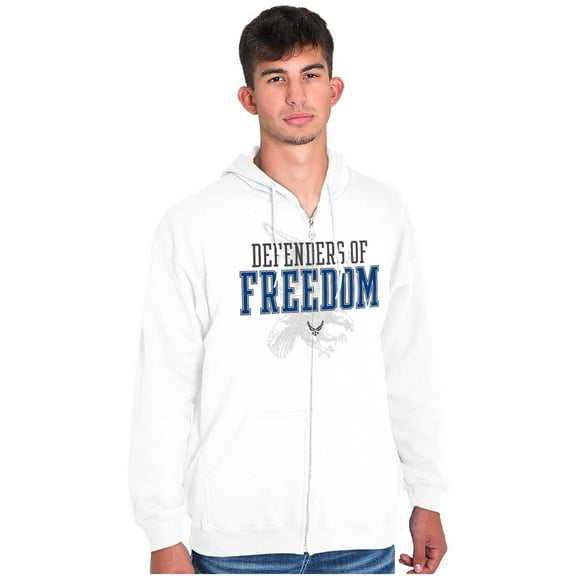US Air Force Defenders of Freedom Zip Up Hoodie Men's Women's Brisco Brands X