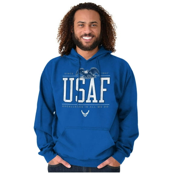US Air Force Excellence Bald Eagle Hoodie Sweatshirt Women Men Brisco Brands M