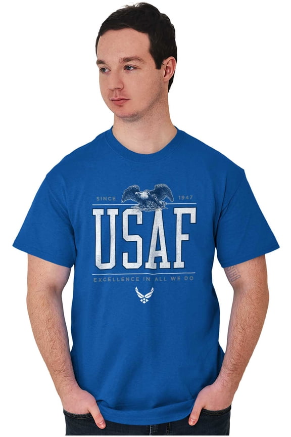 US Air Force Excellence Bald Eagle Men's Graphic T Shirt Tees Brisco Brands L