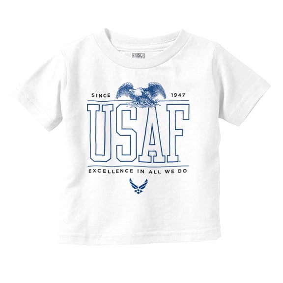 US Air Force Excellence Bald Eagle Toddler Boy Girl T Shirt Infant Toddler Brisco Brands 6M