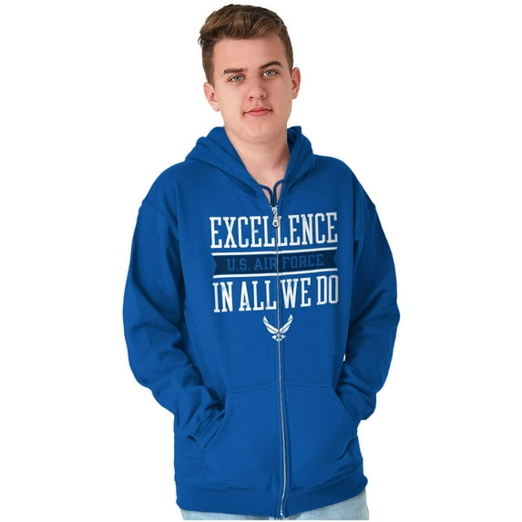 US Air Force Excellence in All We Do Zip Up Hoodie Men's Women's Brisco Brands M