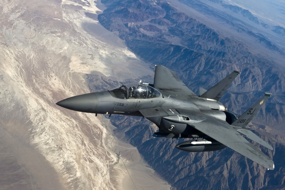 US Air Force F-15E Strike Eagle Canvas Art - Stocktrek Images (35 x 23)