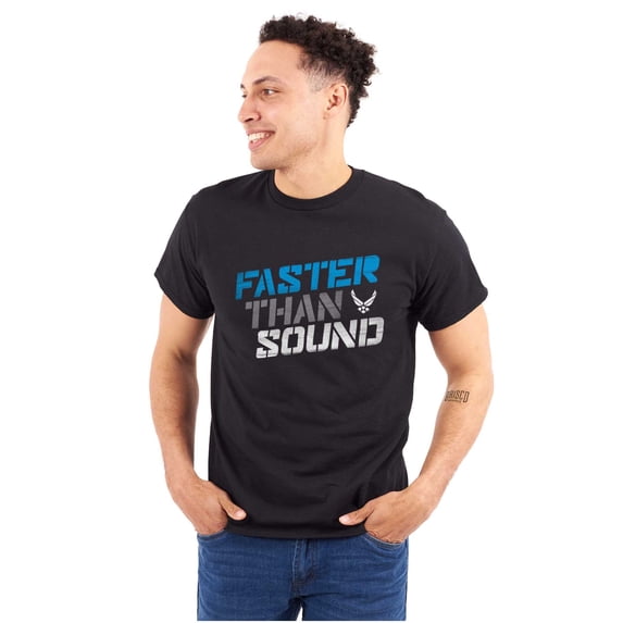 US Air Force Faster Than Sound USAF Unisex Plus Size Graphic Tee Brisco Brands 4X