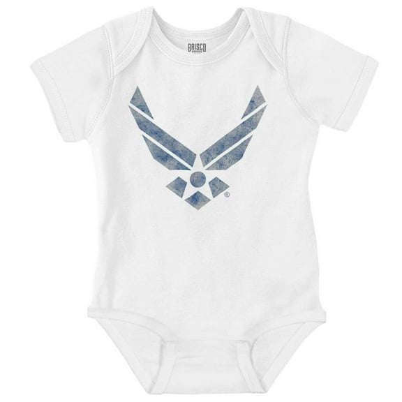 US Air Force Fighter Pilot Wings Romper Boys or Girls Infant Baby Brisco Brands 12M