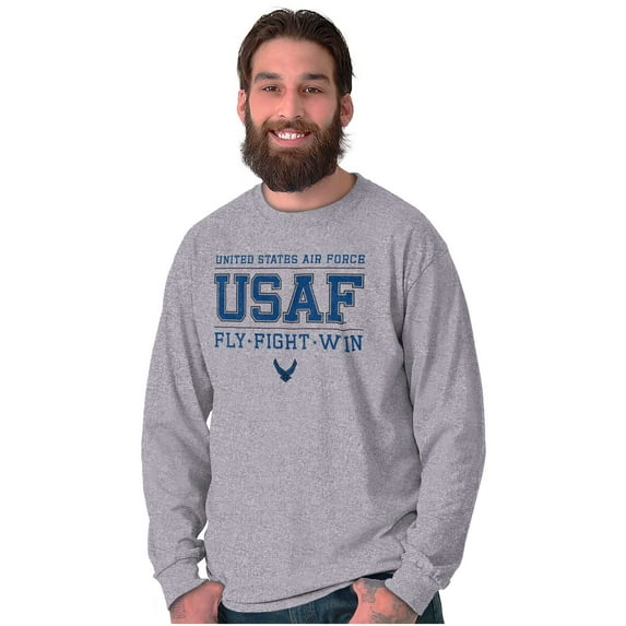 US Air Force Fly Fight Win Athletic Long Sleeve TShirt Men Women Brisco Brands X